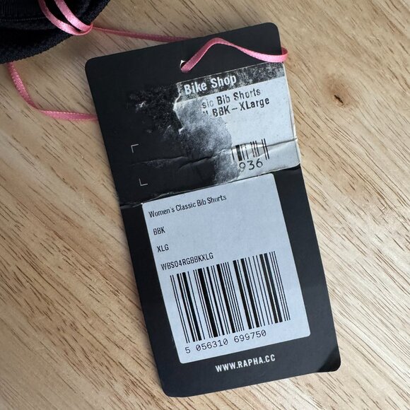 Rapha Classic Bib Shorts Womens XL Reynders Ellerman STR 36 Black NWT PT-2634 - Picture 12 of 16